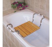 SEDILE PER VASCA LARICE SENZA SCHIENALE TELAIO CROMO Larice Cromo