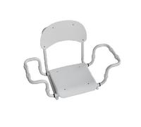 SEDILE PER VASCA POLIPROPILENE REGOLABILE CON SCHIENALE TELAIO BIANCO Bianco