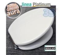 Sedile per wc AURA Pozzi Ginori anima in legno - ACB Ercos linea Platinum