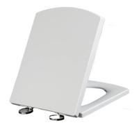 Sedile per WC con chiusura a sgancio rapido, coperchio con fissaggio superiore quadrato (44 ~ 50 × 37 cm)
