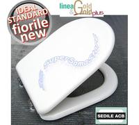 NUOVO SEDILE WC FIORILE NEW IDEAL STANDARD TAVOLETTA MARCA ACB ERCOS GOLD