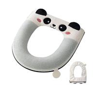 Sedile per WC impermeabile in peluche Panda spesso e morbido per l'inverno | Design lussuoso, comodo per il bagno e facile da mantenere.