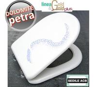 NUOVO SEDILE ASSE WC PETRA CERAMICA DOLOMITE ACB ERCOS Linea GOLD COPERCHIO WC