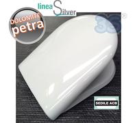 Sedile per wc petra dolomite in termoindurente avvolgente - acb ercos silver