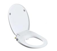 Sedile per WC, Plastic Soft Close Non-Electric Bidet Toilet Seat | Multiple Sizes For Bathroom: Soft Close Non-Electric Dual Nozzle Easy Clean(Round)