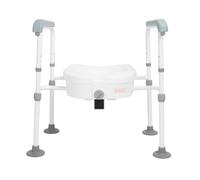 Sedile per WC rialzato con maniglie, sollevatore per sedile WC in acciaio inossidabile ad alta stabilità per donne incinte e anziane