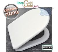 Sedile per wc RITMO Kerasan anima in legno - ACB linea GOLD