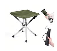 Sedile Piccolo Pieghevole, Mini Sedia Pieghevole per Esterni, Sgabello Pieghevole da Campeggio, Pieghevole Camping Sgabello, per la Pesca, Il Campeggio, i Viaggi, Escursioni (Grande Verde Militare)