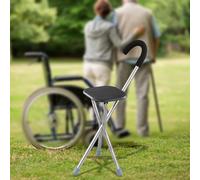 Sedile Pieghevole In Canna Comoda Maniglia Sedia Con Stampella Antiscivolo Alta