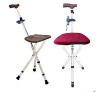 Sedile Pieghevole Per Bastone Bastone Multifunzionale Con Sedile Stampelle Sgabello Per Anziani, Disabili E Persone Convalescenti Bastoni Da Trekking Sedia Stampelle Resistente