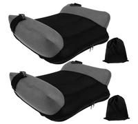 Sedile rialzato gonfiabile da 2 pezzi, gonfiaggio rapido e sedile rialzato da viaggio portatile con custodia, cuscino per auto senza schienale comfort da viaggio senza schienale