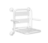 SEDILE RIBALTABILE CON SCHIENALE E BRACCIOLI Bianco