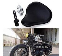Sedile Singolo in Pelle Nera per Moto con 3 Pollici Kit Staffa di Montaggio a Molla per 48 883 XL1200 Sportster Bobber Chopper Cruiser