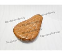 SEDILE SOLO IN PELLE MARRONE FINITURA DIAMANTATA HARLEY BOBBER CHOPPER