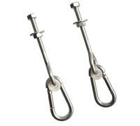 Sedile sospeso all'aperto ad alta capacità 300 kg gancio in acciaio portante configurazioni rapide sedia a dondolo per campeggio giardino 2 pezzi set di ganci in metallo antiruggine