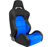 Sedile Sportivo 'Eco Soft' - Nero/Blu - reclinabile doppia regolazione - incl. Slitte