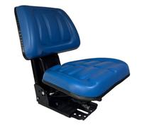 Sedile universale in PVC nero per carrelli elevatori, trattori, torini, escavatori, macchine industriali, macchine zootecnie, moto agricole, sedile tosaerba, carrelli elevatori (RM30/BLUE)