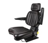 Sedile Universale per Carrello Elevatore Sedile Ammortizzato per Trattore con Braccioli e Schienale Regolabili Sedili di Ricambio per Tosaerba