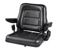 Sedile Universale per Carrello elevatore - Sedile per Trattore, Schienale Regolabile a 180° e bracciolo a 90° e Guida Anteriore e Posteriore, sediles per Tosaerba per Trattore, Escavatore, minipala,