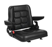 Sedile universale per trattore, sedile per carrello elevatore con cintura di sicurezza e bracciolo regolabile 35-180°, sedile del conducente nero per la maggior parte dei sedili meccanici