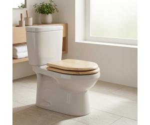 Sedile Water-Closet Legno Resistente | Completo di Kit di Montaggio, Sedile WC con Cuscino Riscaldante, Sanitari, per Ristrutturazione