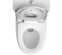 Sedile WC 2 in 1 per Famiglie con Chiusura Ammortizzata e paracolpi Antiscivolo, Coperchio in plastica con Riduttore per vasino Integrato Che Non Si allenta mai, Bianco