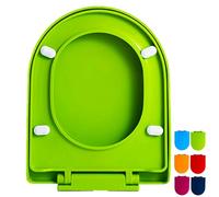 Sedile WC a Chiusura lenta, sedili WC Colorati in PP a Forma di D/U con Coperchio e Sedile a Chiusura lenta e silenziosa, Facili da installare e da Pulire, Non Si allentano mai, mo