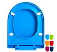 Sedile WC a Chiusura lenta, sedili WC Colorati in PP a Forma di D/U con Coperchio e Sedile a Chiusura lenta e silenziosa, Facili da installare e da Pulire, Non Si allentano mai, mo