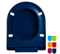 Sedile WC a Chiusura lenta, sedili WC Colorati in PP a Forma di D/U con Coperchio e Sedile a Chiusura lenta e silenziosa, Facili da installare e da Pulire, Non Si allentano mai, mo