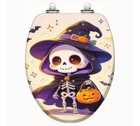 Sedile WC a forma di teschio per Halloween, compatibile con sanitari | Sedile del water a tema teschio spettrale, perfetto per le decorazioni di Halloween, progettato per adattarsi ai WC standard