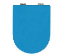 Sedile WC a Forma di U/D, Coperchio WC Blu, 46x36cm, Tavoletta WC con Chiusura Ammortizzata, Copriwater Universali con Sgancio Rapido per Facile da Pulire, Toilet Seat in PP