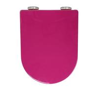 Sedile WC a Forma di U/D, Coperchio WC Viola, 46x36cm, Tavoletta WC con Chiusura Ammortizzata, Copriwater Universali con Sgancio Rapido per Facile da Pulire, Toilet Seat in PP