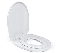 Sedile WC Aqua Bagno Junior Junior Universal Premium Premium con meccanismo automatico di chiusura soft-closing in polipropilene, coperchio ad O con seggiolino per bambini, coperchio per WC familiare