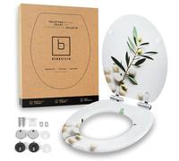 Sedile WC Benkstein con abbassamento automatico coperchio WC sedile WC motivo...