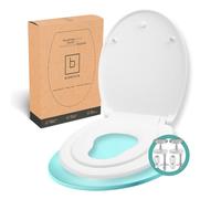 Benkstein® Copriwater per bambini Family antibatterico, ovale, bianco, con abbassamento automatico Softclose