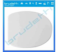 Sedile WC Compatibile GSI CLIZIA Copriwater in Legno e Cerniere Cromate