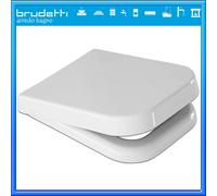 Sedile WC Compatibile GSI TRACCIA Copriwater Plastica Cerniere Cromate