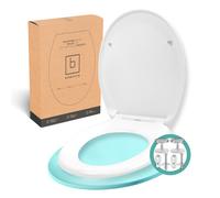 Benkstein® Sidele WC Copriwater Tavoletta Water Copertura Ovale Sgancio Rapido e Chiusura Ammortizzata Automatica. Duroplastica Antibatterica e Coperchio Universale