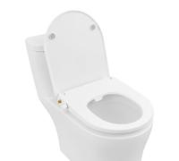 Sedile WC con bidet, doccetta WC manuale, doppio ugello, bianco