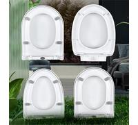 Sedile WC con chiusura ammortizzata, con sgancio rapido, semplice fissaggio superiore, standard Loo ovale, a forma di D/V, universale (a forma di V)