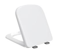 Sedile WC con chiusura ammortizzata, Copriwater for la casa Copriwater in plastica bianca con chiusura ammortizzata con copriwater fisso superiore con patta, dotato di sedile vasino adatto(36 * 44cm)