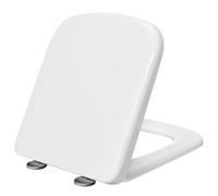Sedile WC con chiusura ammortizzata, Sedile wc a chiusura automatica Sedile wc a chiusura rallentata Sedile wc quadrato, a sgancio rapido, con cerniera regolabile a 360°.(36 * 44cm)