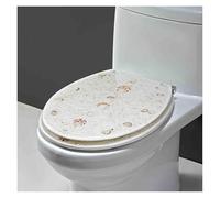 Sedile WC con Chiusura Ammortizzata, Sedile WC a sgancio rapido, Coperchio WC in Resina Regolabile, Cerniere stabili ad Alta capacità portante for WC Standard 42 * 36 cm(White)
