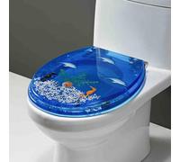 Sedile WC con Chiusura Ammortizzata,Sedili WC in Resina Trasparente,ASSE WC Universale,Si Apre E Si Chiude Dolcemente E Silenziosamente,Adatto A Tutti I WC A Pavimento Standard