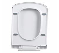 Sedile WC con chiusura rallentata, design quadrato, cerniere a sgancio rapido per una facile pulizia Installazione Top-Fix adatto per WC standard, perfetto per l'aggiornamento del bagno