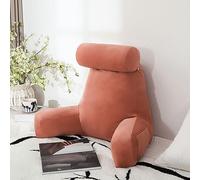 sedile WC, Con collo staccabile, cuscino di supporto for la schiena con for il braccio, for Cuscino lombare ergonomico(Amber Orange,80x40x65cm)