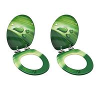 Sedile WC coperchio chiusura morbida 2 pz MDF gocce d'acqua 02_0002981
