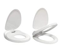 Sedile Wc Copri Water Tavoletta Vaso Universale Bianco Polipropilene PP Baby Family Sistema Soft Closing Bagno - Pezzi: 1