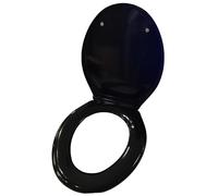 SEDILE WC Copriwater Plastica Universale Termoindurente Nero 46x37cm Cern. 12a18cm