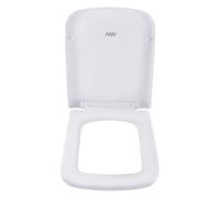 Sedile WC, copriwater quadrato con clip bianca